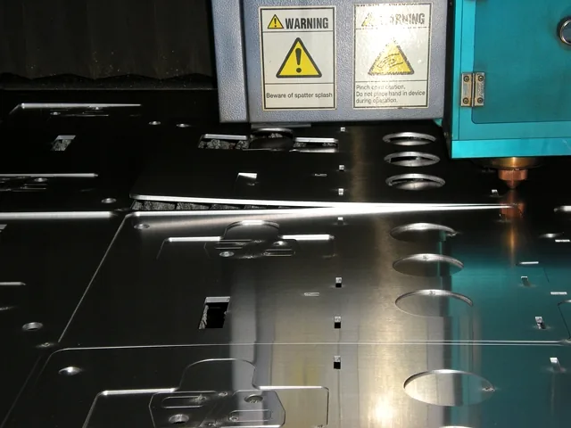 Laser cut sheet with clean edges
